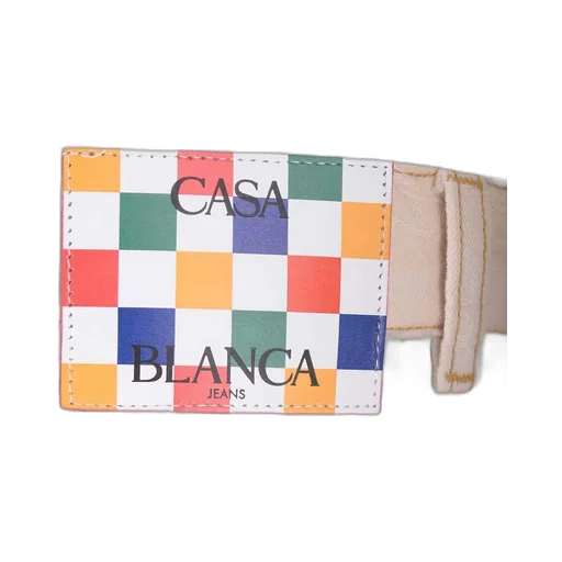 Casablanca Monogram-Jacquard Mid-Rise Jeans
