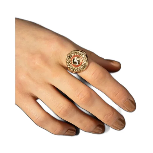 Casablanca Engraved Brass Ring