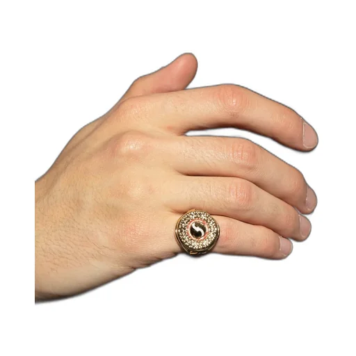 Casablanca Engraved Brass Ring