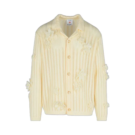 Casablanca 3D Flower Long Sleeved Laced Shirt