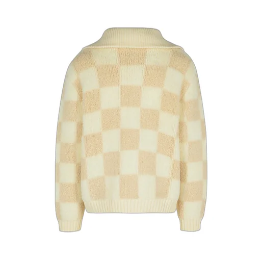 Casablanca Zip-Up Checked Cardigan