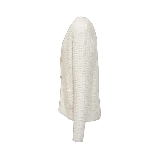 Casablanca Column Ribbed Knit Cardigan