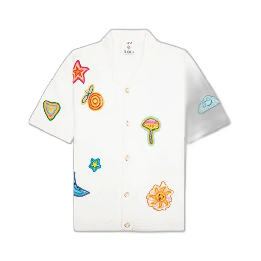 Casablanca Motif Crochet Shirt