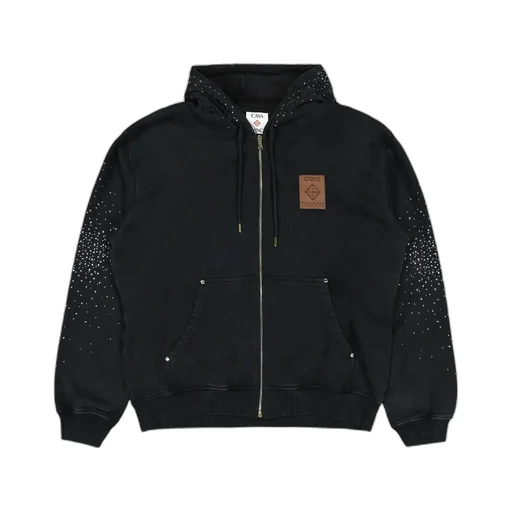 Casablanca La Premonition Hotfix Printed Zipped Hoodie