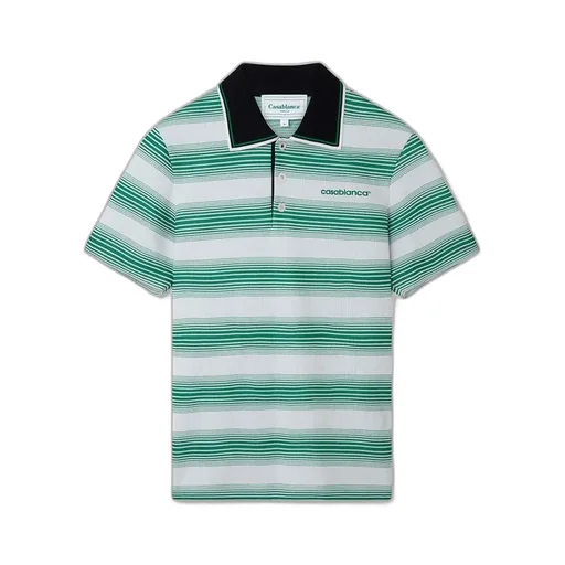 Casablanca Gradient Striped Polo Shirt
