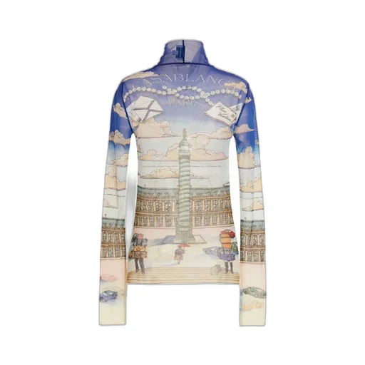 Casablanca Allover Printed Slim Fit Top