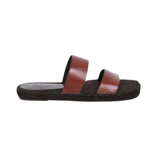 CastaÑEr Kim Double-Strap Square Toe Slides
