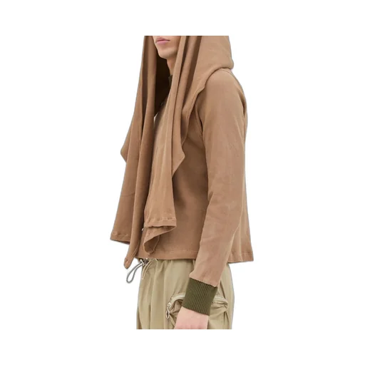 Charlie Constantinou Panelled Waffle Scarf Embellished Top