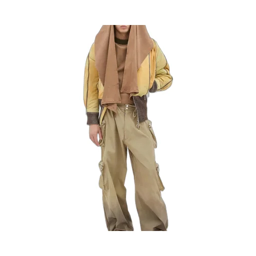 Charlie Constantinou Panelled Waffle Scarf Embellished Top