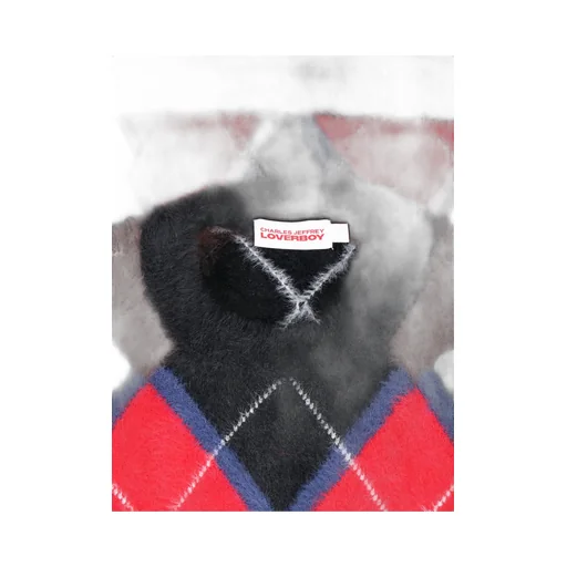 Charles Jeffrey Loverboy Argyle Knit Sweater