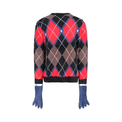 Charles Jeffrey Loverboy Argyle Knit Sweater