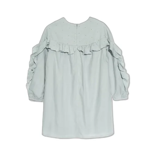 Chloé Kids Ruffled Sequin Embellished Dress