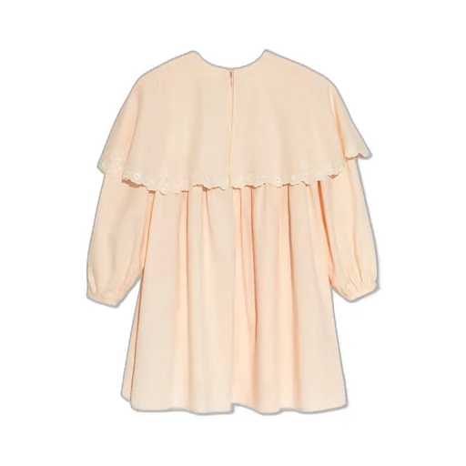 Chloé Kids Long Sleeved Ruffled Layered Dress