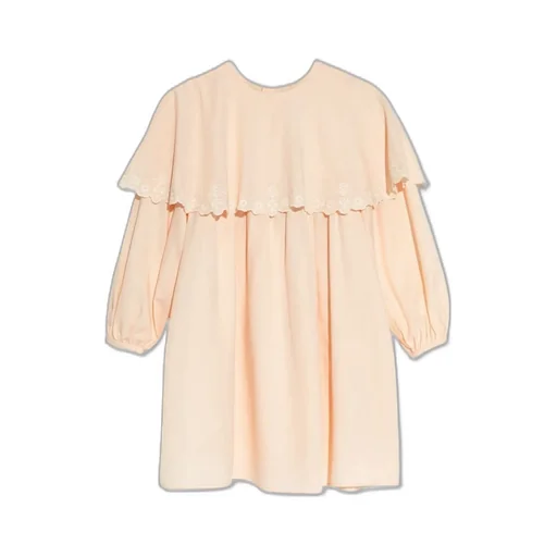 Chloé Kids Long Sleeved Ruffled Layered Dress