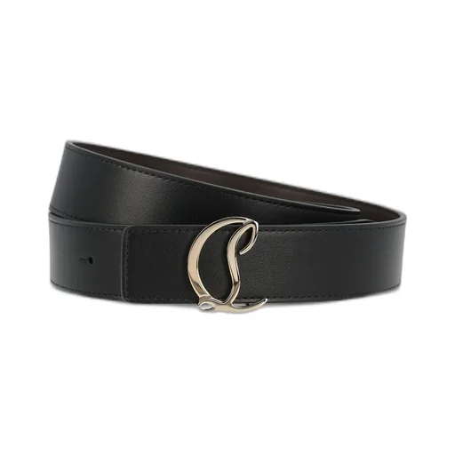 Christian Louboutin Logo Plaque Buckle Belt
