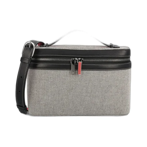 Christian Louboutin Logo Engraved Zip-Up Shoulder Bag
