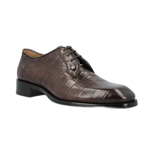 Christian Louboutin Embossed Lace-Up Shoes