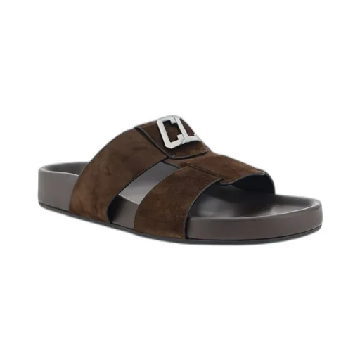 Christian Louboutin Open Toe Slip-On Sandals