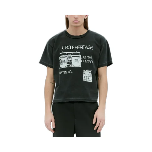 Circle Heritage Boombox Graphic Printed T-Shirt