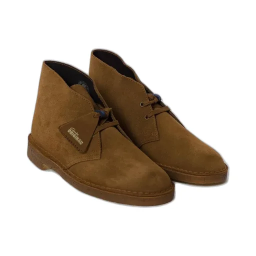 Clarks Round Toe Lace-Up Desert Boots