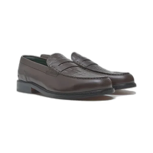 Clarks Craft James Croc-Effect Loafers