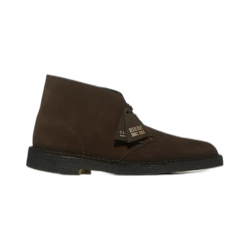 Clarks Round Toe Lace-Up Ankle Boots
