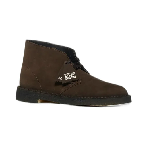 Clarks Round Toe Lace-Up Ankle Boots