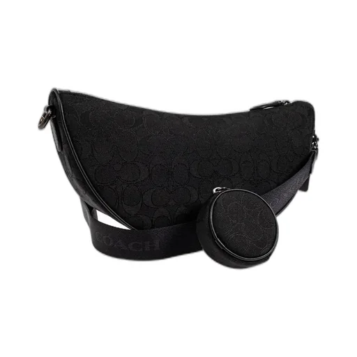 Coach Monogrammed Zipped Shoulder Bag