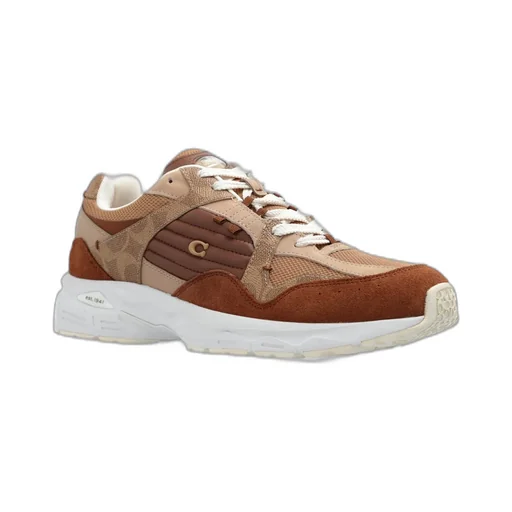 Coach Logo-Embossed Panelled Lace-Up Sneakers