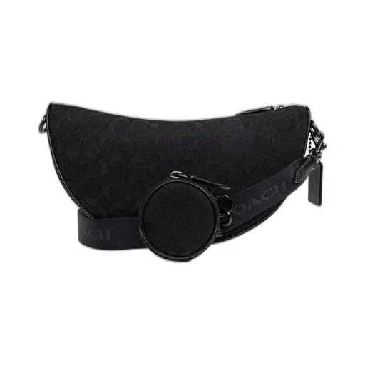 Coach Monogrammed Zipped Shoulder Bag