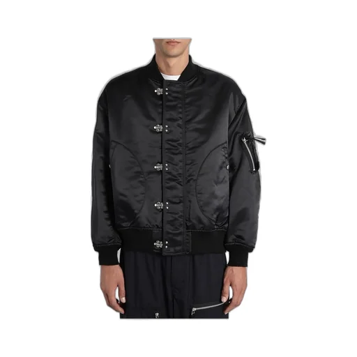 Comme Des GarÇOns Homme Satin Button-Detailed Bomber Jacket