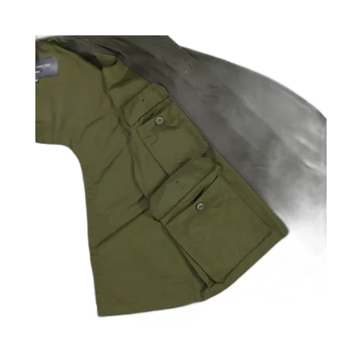 Comme Des GarÇOns Homme Long Sleeve Button Detail Coat