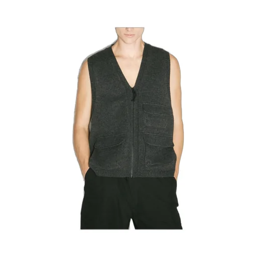 Comme Des GarÇOns Homme Zip-Up Knitted Vest