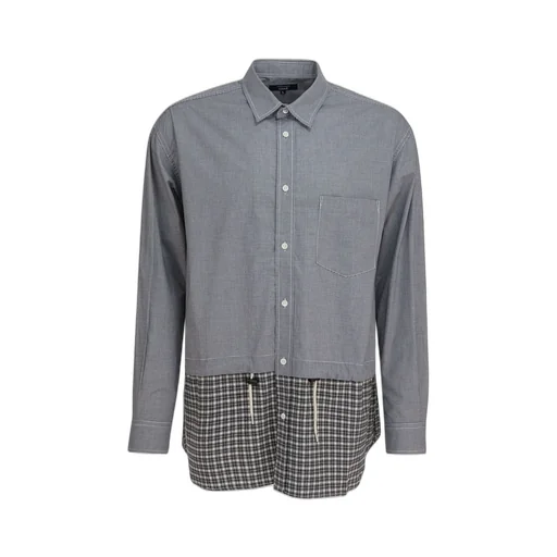 Comme Des GarÇOns Homme Check Drawstring Detailed Shirt