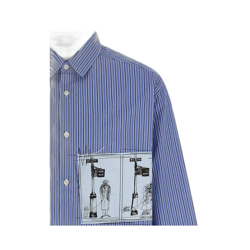 Comme Des GarÇOns Homme Patch Striped Shirt