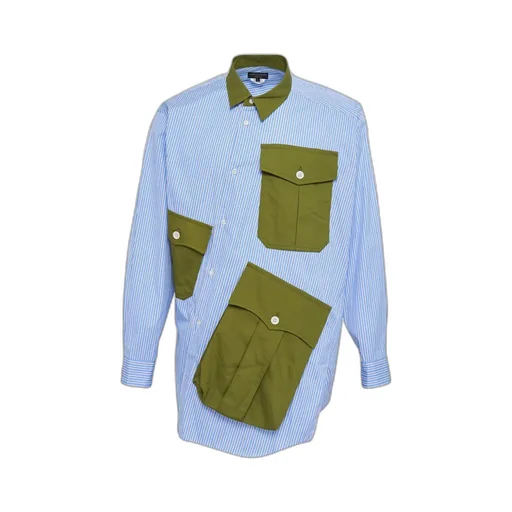 Comme Des GarÇOns Homme Plus Striped Button-Up Shirt