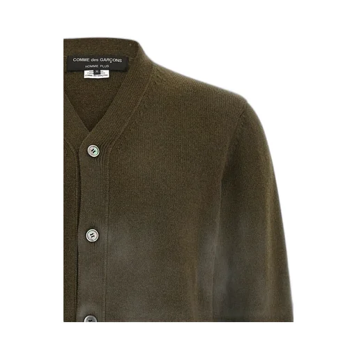 Comme Des GarÇOns Homme Plus Jacquard Insert Knit Cardigan