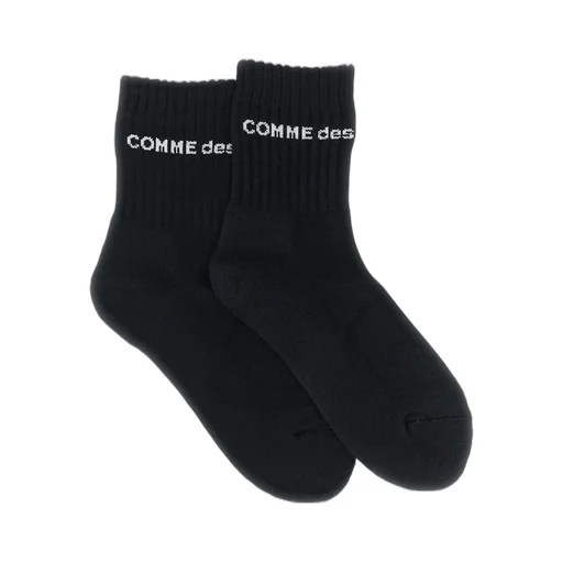 Comme Des GarÇOns Homme Plus Logo-Detail Ribbed Knit Socks