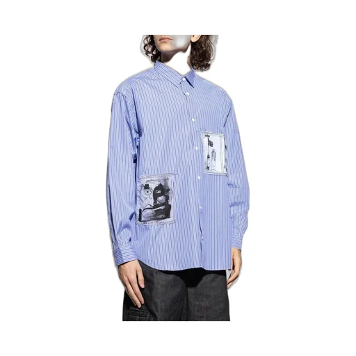 Comme Des GarÇOns Homme Plus Striped Pattern Long Sleeved Shirt