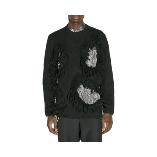 Comme Des GarÇOns Homme Plus Tassel Detailed Crewneck Jumper