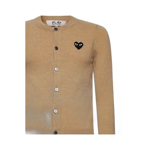 Comme Des GarÇOns Play Heart Patch Crewneck Cardigan
