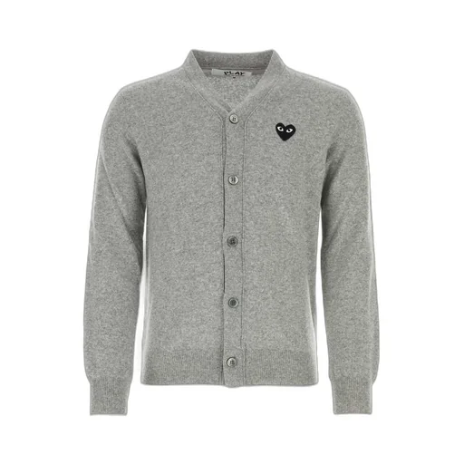 Comme Des GarÇOns Play Logo Patch Button-Up Cardigan
