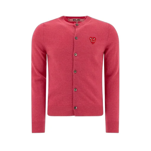 Comme Des GarÇOns Play Heart-Patch Knitted Cardigan