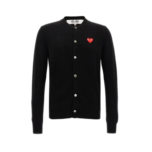 Comme Des GarÇOns Play Logo Patch Button-Up Cardigan