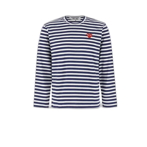 Comme Des GarÇOns Play Striped Crewneck T-Shirt