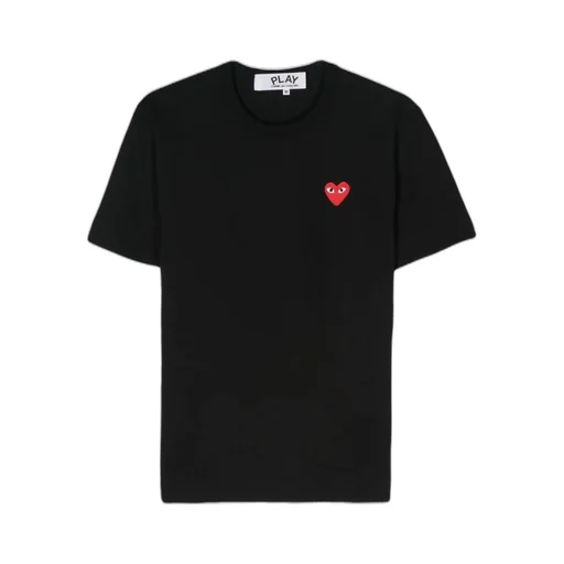 Comme Des GarÇOns Play Logo Patch Crewneck T-Shirt