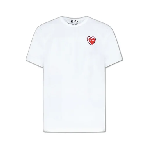Comme Des GarÇOns Play Logo Printed Embellished T-Shirt