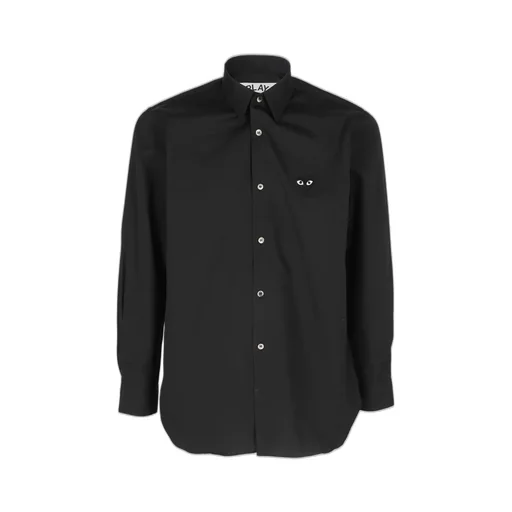 Comme Des GarÇOns Play Heart Embroidered Buttoned Shirt