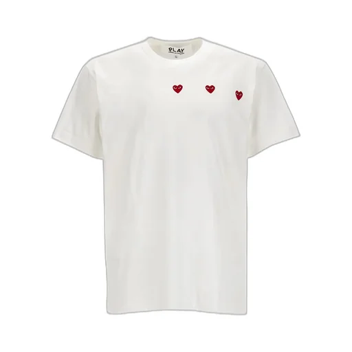 Comme Des GarÇOns Play Triple Hearts Crewneck T-Shirt