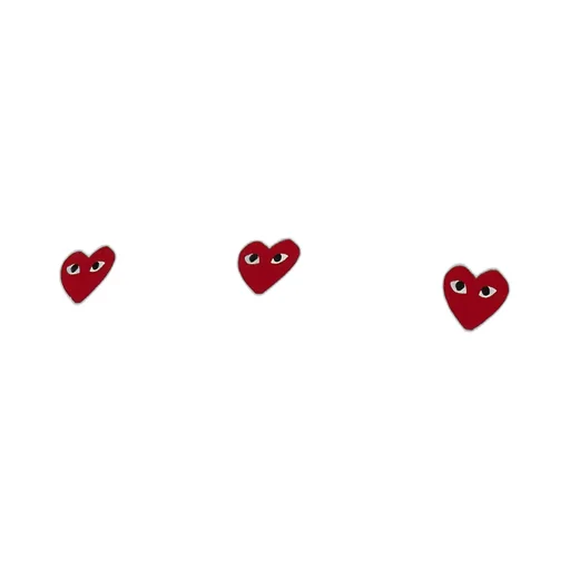 Comme Des GarÇOns Play Triple Hearts Crewneck T-Shirt
